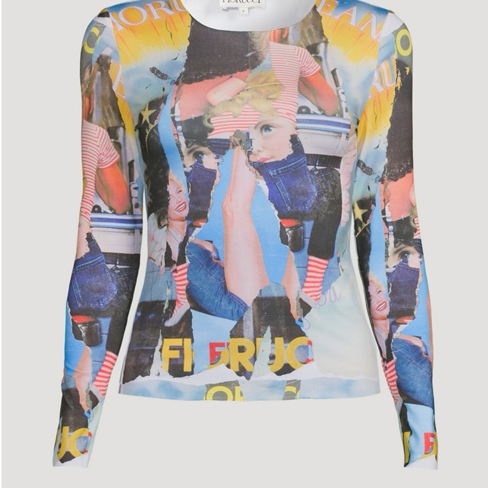 Sold Colorful Graphic Long Sleeve Top